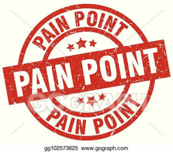 Clip Art Vector - Pain point round red grunge stamp. Stock ...