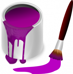 Purple Paint With Paint Brush Clip Art at Clker.com - vector clip ...