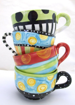 Tea Cup clipart pottery painting - Pencil and in color tea ...