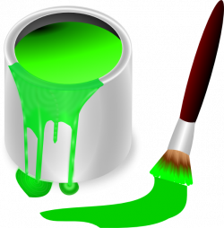 Green Paint Brush And Can Clip Art at Clker.com - vector clip art ...