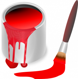 Red Paint Brush And Can Clip Art at Clker.com - vector clip art ...