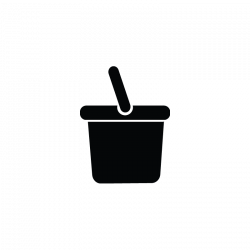 Bucket, pot, color bucket, cart, line, paint free icon