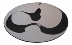 Black and White Hand-Painted Plate | Chairish