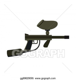 Vector Clipart - Paintball gun isolated. sports weapons ...