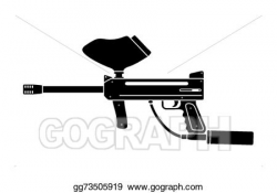 Vector Illustration - Paintball gun silhouette. EPS Clipart ...