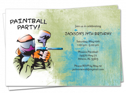 Belle Announces: Paintball Party Invitation