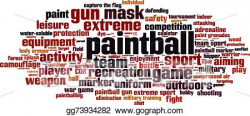 Vector Art - Paintball word cloud. Clipart Drawing ...