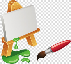 Easel Painting Paintbrush, painting transparent background ...