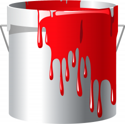 Bucket Paint roller Paintbrush Handle - Cartoon white paint bucket ...