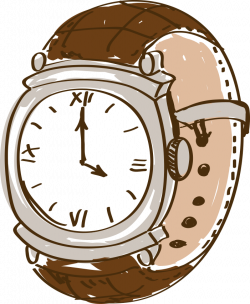 Watch Cartoon Drawing Clip art - Hand-painted watches 701*855 ...