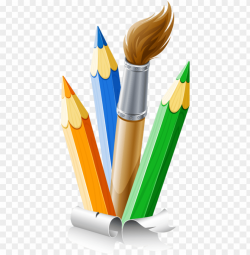 encils and paint brush clip art school - paintbrush and ...