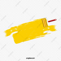 Yellow Paint Brush, Paint Clipart, Brush Clipart, Yellow PNG ...