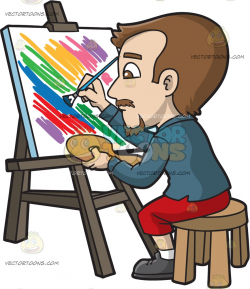 Painting House Painter And Decorator Clip Art - Man Painting ...