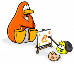Image - Homepage Painting Puffle and Orange Penguin.png | Club ...