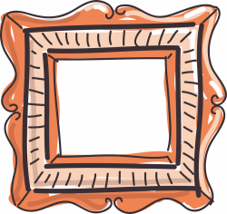 Picture frame Painting Clip art - Orange cartoon picture frame 2000 ...