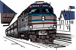 Train Rail transport Railroad car Clip art - Animation illustration ...