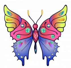 Rainbow colors butterfly papillons | Clip art Butterfly! | Pinterest ...