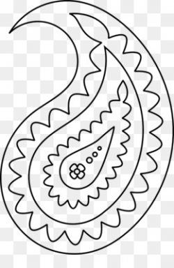 Paisley png free download - Black And White Flower - paisley