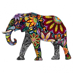 Amazon.com: Colorful Paisley Elephant - 4 Inch Full Color ...