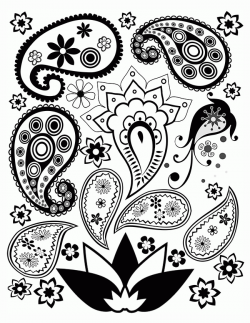 Free Printable Paisley Coloring Pages - Clip Art Library