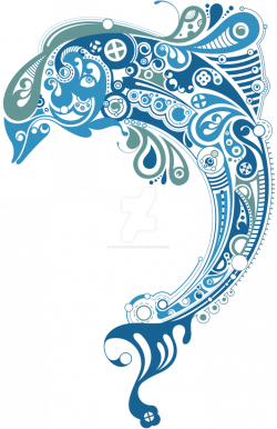 Blue Pattern Dolphin by artbeautifulcloth on DeviantArt