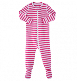 The Baby Stripe Zip Footie - Footed Baby PJs I Primary.com