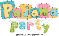 Vector Art - Pajama party typography. EPS clipart gg86781228 ...