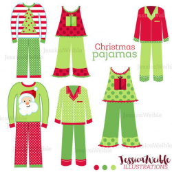 Christmas Pajamas Cute Digital Clipart, Christmas Clip art, Christmas  Graphics, Pajama Clip art, Sleepwear, Christmas graphics, Scrapbooking