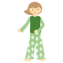 Girl In Pajamas clipart, cliparts of Girl In Pajamas free ...