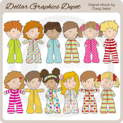 Pajama Kids - Clip Art | Dollar Graphics Depot | Clip art ...