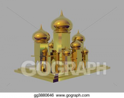Stock Illustration - Golden palace. Clip Art gg3880646 - GoGraph