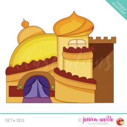 Arabian Palace Cute Digital Clipart, Desert Castle Clip art ...