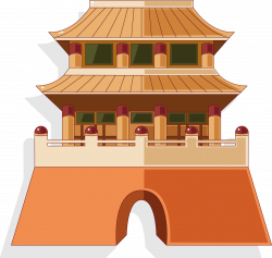 China Building Architecture Illustration - Retro Palace Chinese 1691 ...