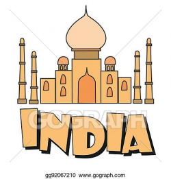 Clipart - Indian palace, india inscription. Stock ...