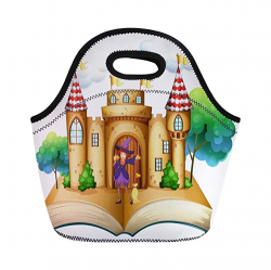 Amazon.com: Tinmun Lunch Tote Bag Green Palace of Storybook ...