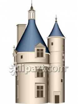 Tall Realistic Castle Towers - Royalty Free Clipart Picture