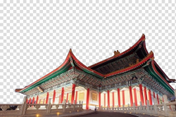 Grey, brown, and grey temple illustration, South Korea ...