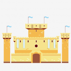 Yellow Castle Palace Illustration, Castle, Yellow, Building ...