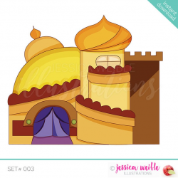 Arabian Palace Cute Digital Clipart, Desert Castle Clip art, Desert  Graphics, Desert Palace Illustration, #003