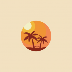 Palm Tree Beach Logo. Created by me in Adobe Illustrator ...