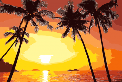 Clipart - Tropical Sunset