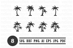 Palm Tree Silhouette Clip Art Svg