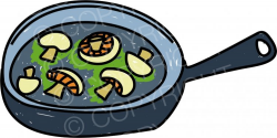 A Pan of Fried Mushrooms Food Clip Art Illustration – Prawny ...