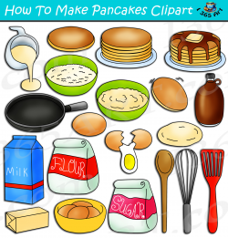 How To Make Pancakes Clipart Set Download