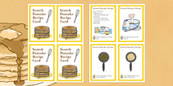 Scotland Scotch Pancake Recipe Card - pancake, recipe, scotland
