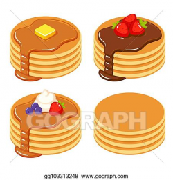 Vector Clipart - Set of different pancakes. Vector ...