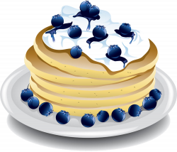 Pancake Berry Breakfast Muffin Clip art - Blueberry bread and butter ...