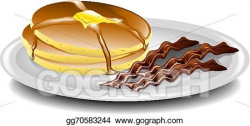 Vector Stock - Pancake bacon platter. Stock Clip Art ...