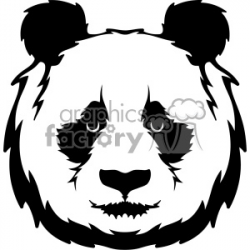panda head svg cut file clipart. Royalty-free clipart # 403029