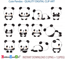 Panda Clip Art, Panda Clip Art, Panda Clipart, Cute Panda ...